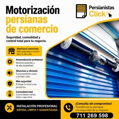 Motorización de persianas de comercio Granada